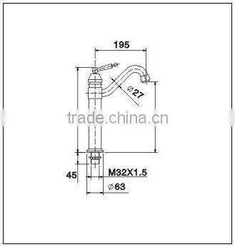 Stylish Antigue Bronze Solid Brass Basin FaucetQH1807B