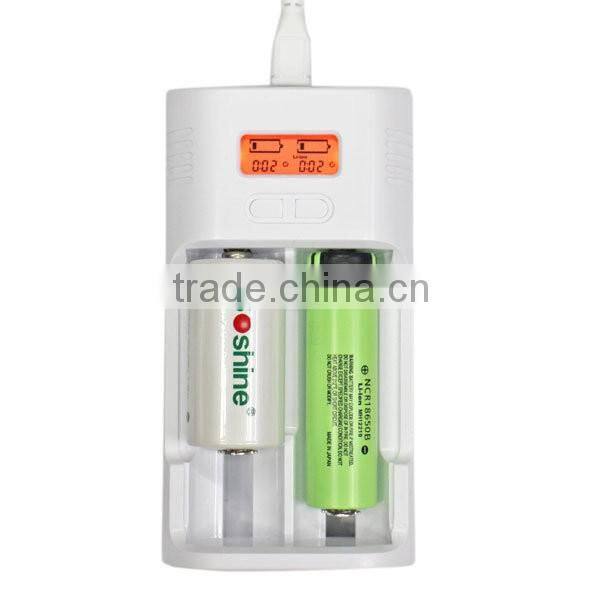 Soshine T2 LCD Universal Charger for 26650 18650 C AA AAA universal intelligent ni-mh li-ion battery charger 18650 charger