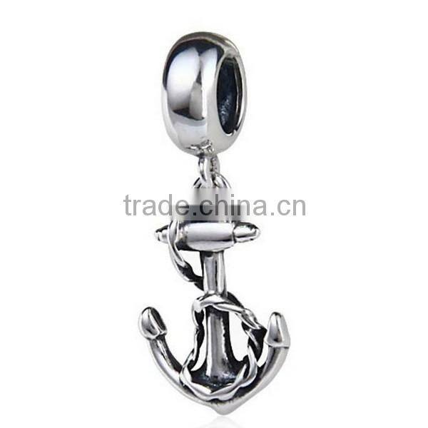 925 Silver Sterling Dangle Anchor Charm