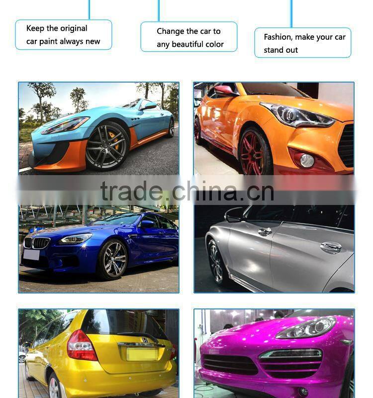 Glossy Chrome Metallic Cool Sticker Self Adhesive Car Wrap Vinyl
