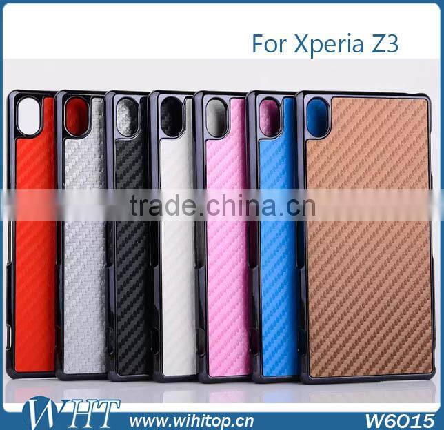 Carbon Fiber Skin Cover Case for Sony Xperia Z3 L55T L55U D6653 # W6015