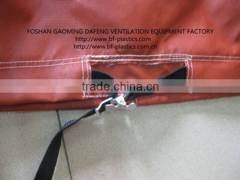 800Celsius layflat ventilation reducing heater duct in red