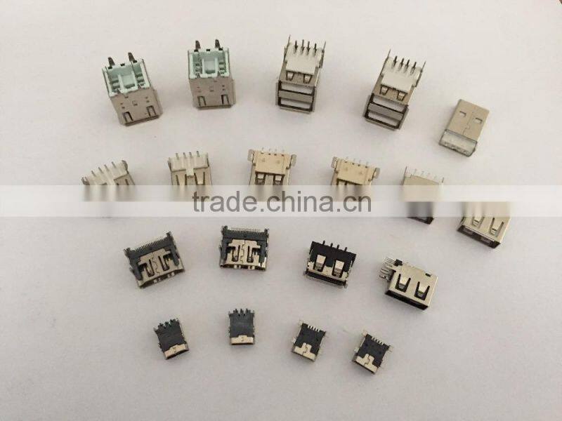 8 pin double usb connector,180 Degree