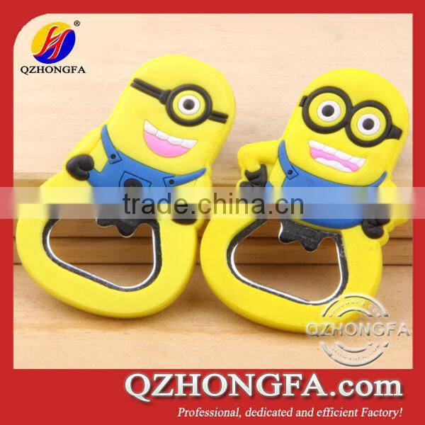 Fashion non slip custom metal silicone bottle opener with dinosaur shape