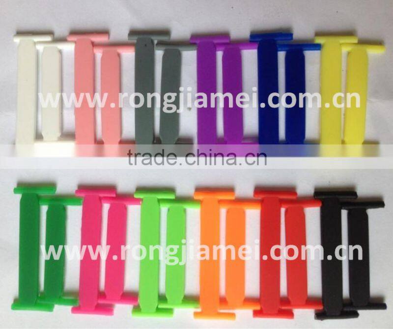 Colorful patented elastic shoelaces, No tie silicone shoelaces, Fashionable shoelaces rongjiamei