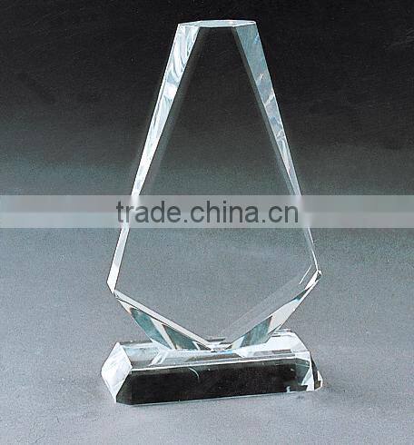Customed Diamond Shaped Photo K9 Crystal Blank with Base