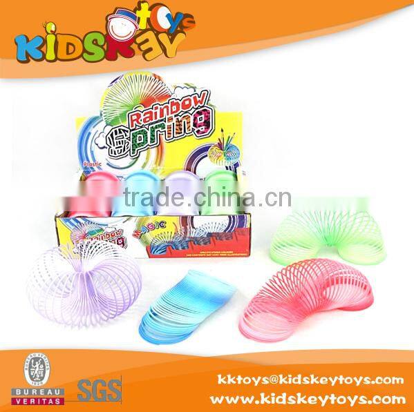 Novelty Cheap Toy bright colors plastic rainbow ring toy