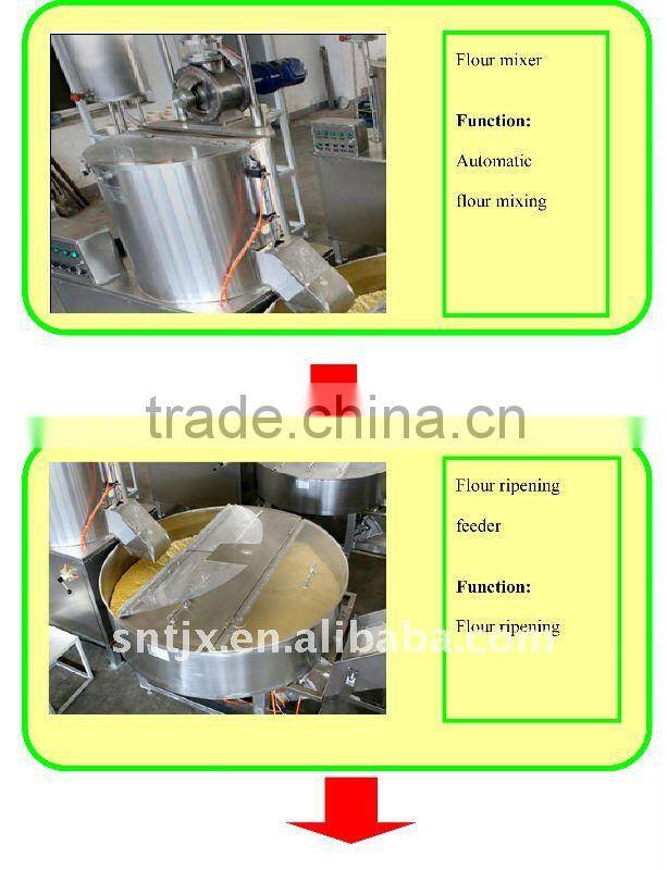 Autoamtic extruding non-fried instant noodle making machine/production line