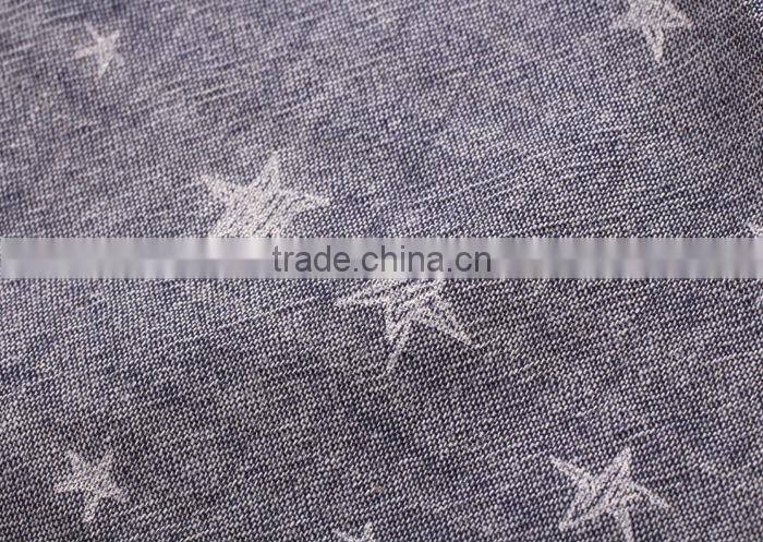 cheap hot shaoxing china stars print yarn dye Cotton fabric textile