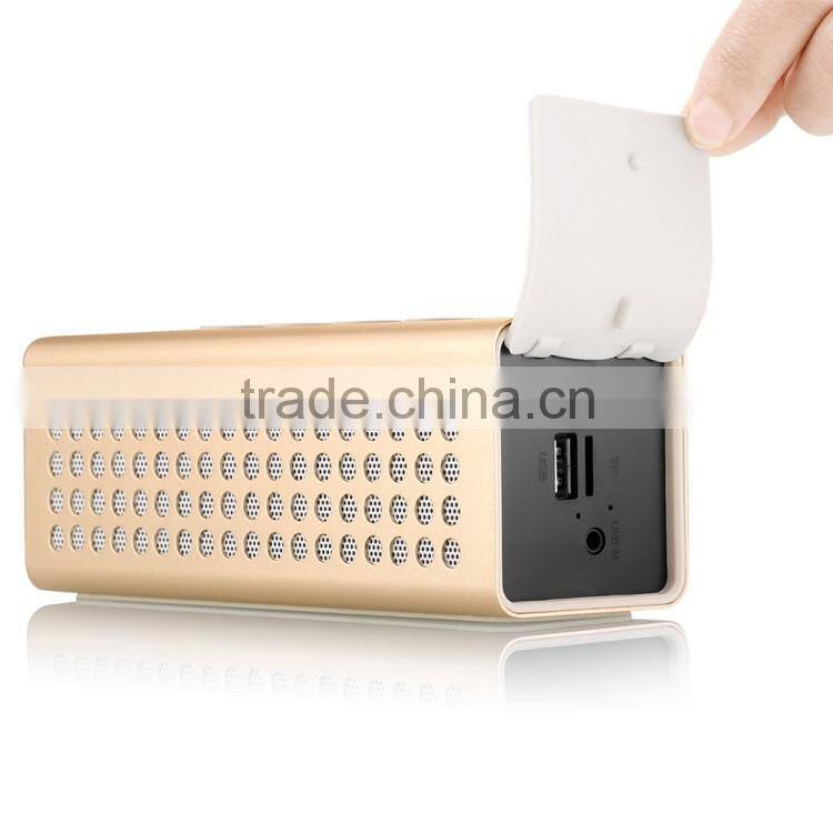 Dual channel stereo aluminum bluetooth speaker support TF card
