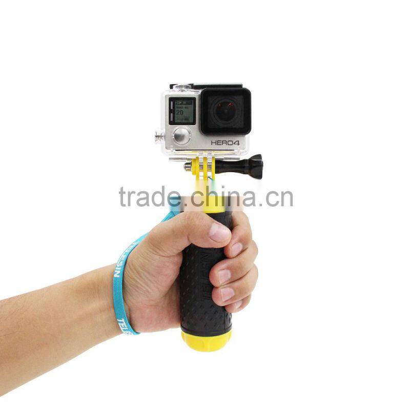Telesin new floaty rubber grip monopod bobber for Go Pro, Xiaomi and SJCAM