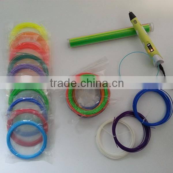 1.75mm 3D printing filament for 3D drawing pen, abs pla 6 meter 10 meter 20 colors filament for 3d pen filament