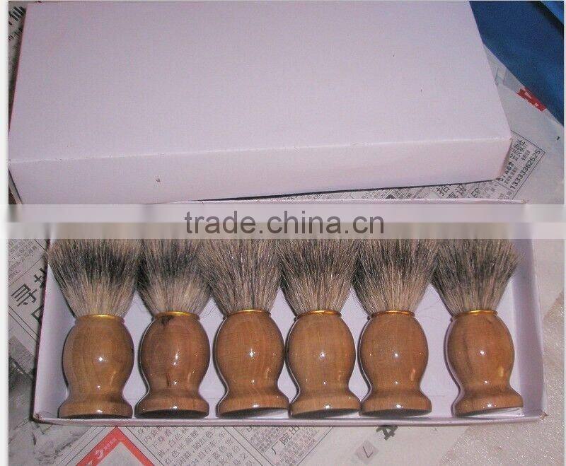 High-grade Stock Men Badger hair brush shaving wooden handle beard brush