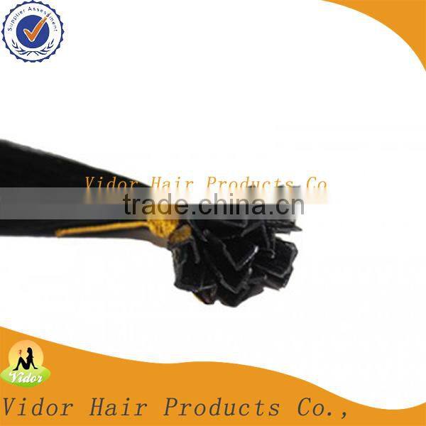 Wholesale Keratin Pre-boned V Tip Hair Extension / Cheap Human Remy V Tip Indian Hair