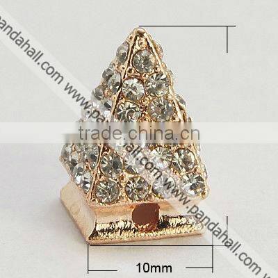 Alloy Rhinestone Beads, Cone(RB-I026-01M)