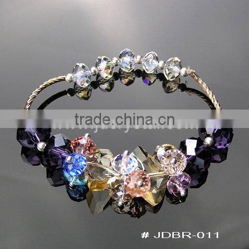 Clear ball beads simple crystal bracelet