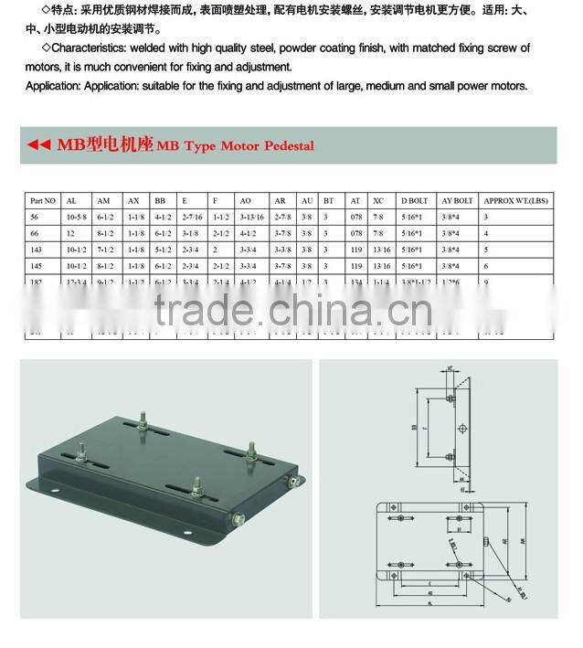 Mounting Motor Base Plate Design
