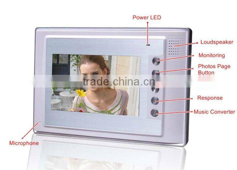 CA802+VD203 7'' 4 Wired Video Doorbell