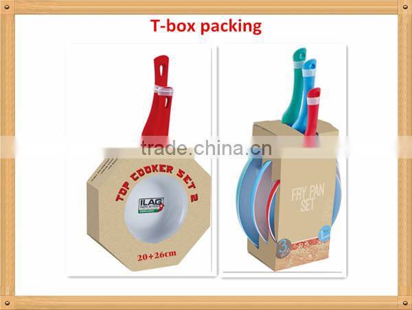 Aluminum ceramic frying pan with stainless steel handle