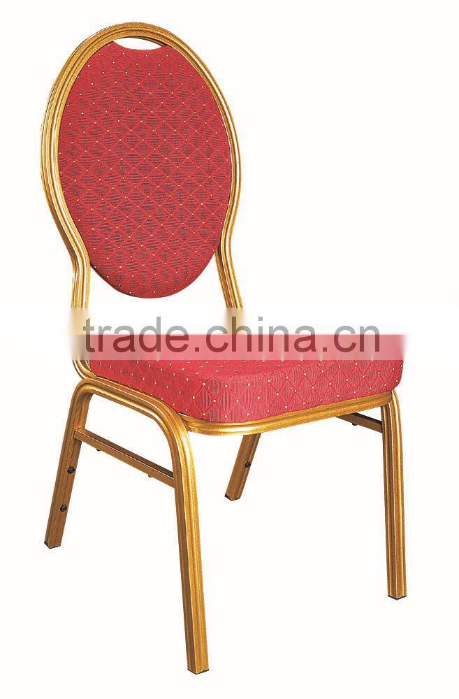 Rental hotel golden banquet dining stacking chair YC602