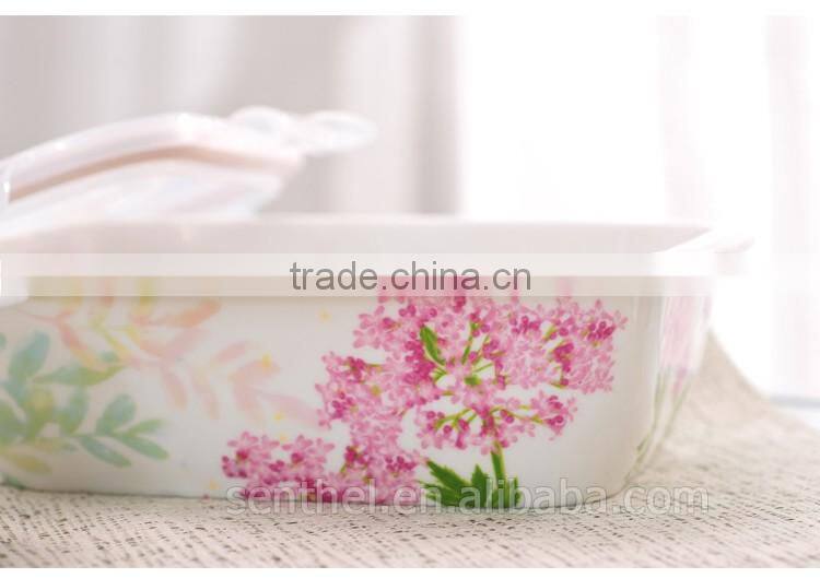 4-compartment Bento Lunch Box,Eco-friendly Safe Ceramic Food Container