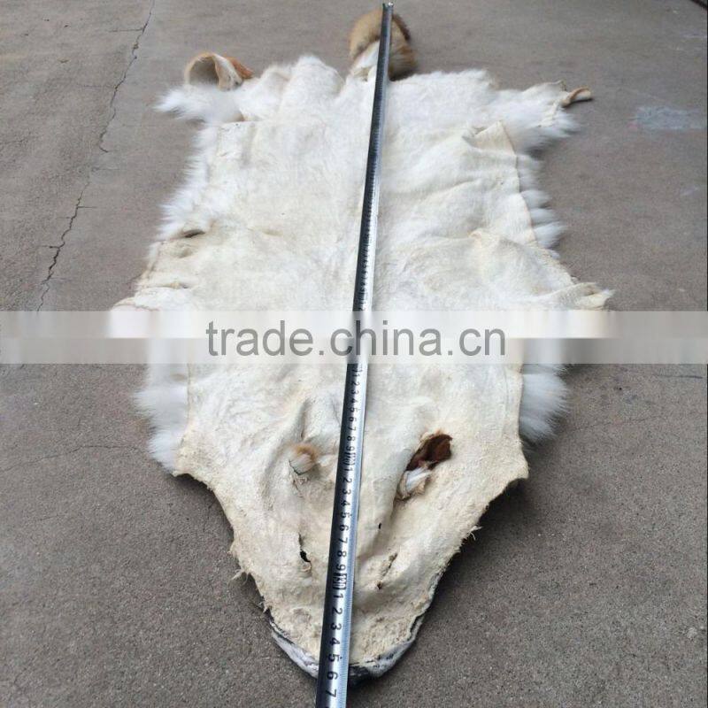 China Wholesale Raw wolf Fur / Real wolf Fur Skin / Natural Wolf pelt