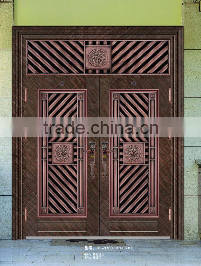 High Quanlity Cheap Turkey style stainless security steel door seam door