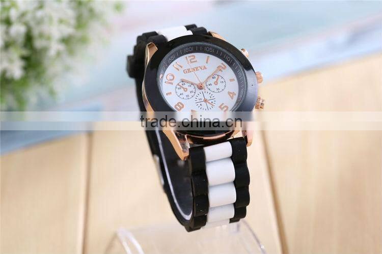Fashion colorful women silicone watch