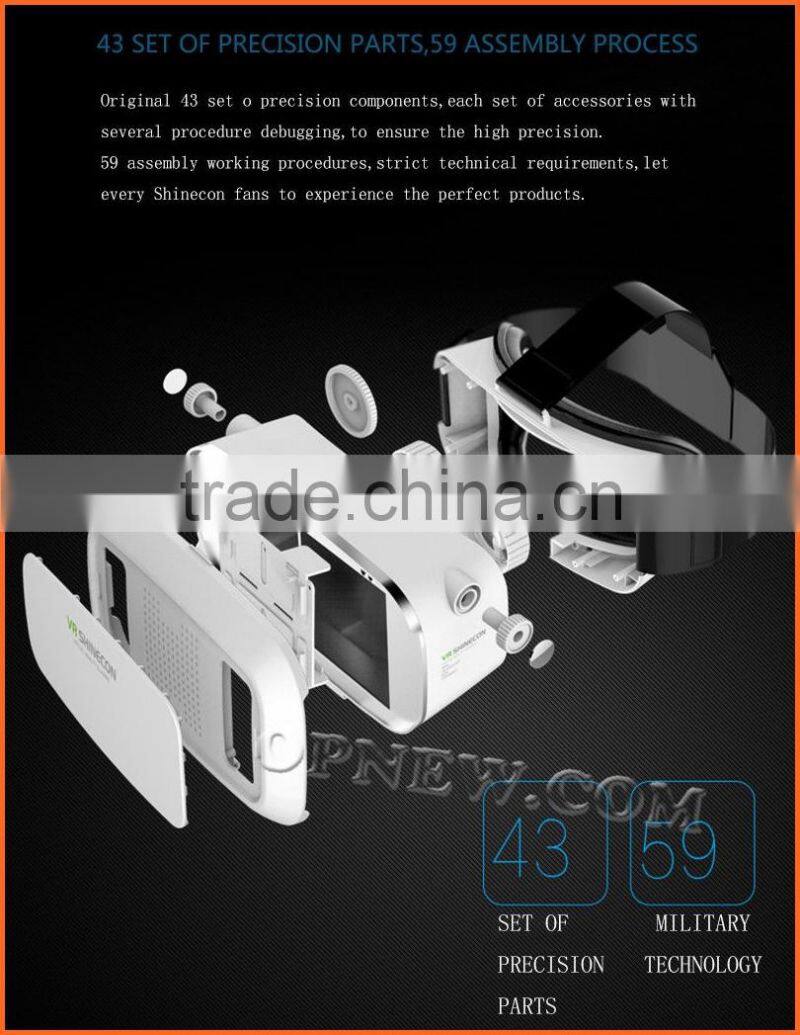 2016 hot selling VR BOX 2.0 Virtual Reality Glasses 3D VR Headsets Helmet with Bluetooth Remote Controller