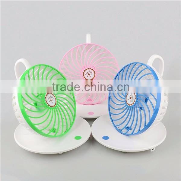 Slide-Proof Plate Coffee Cup Shaped Fan