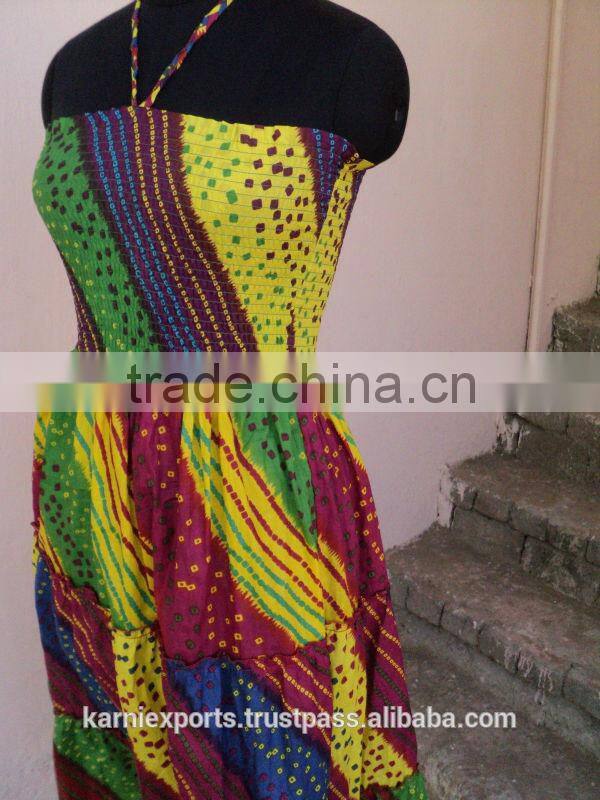 Cocktail dress in summer wear / halter neck dress & gown , multi ruffle dresses party wear