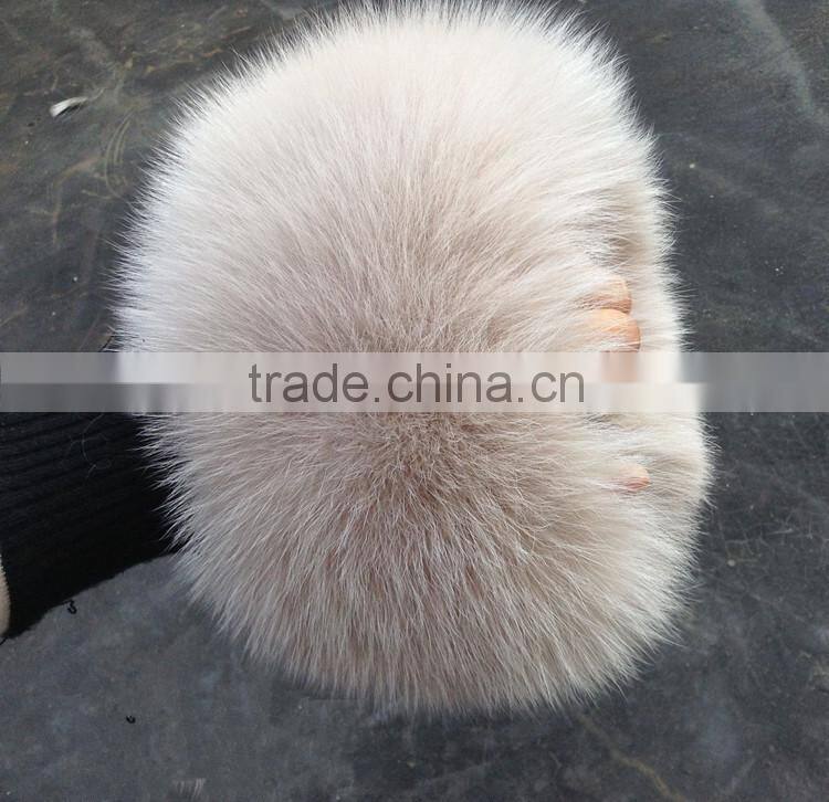 Winter Oversleeve For Jacket And Coat Luxurious Fox Fur Real Fur Cuff