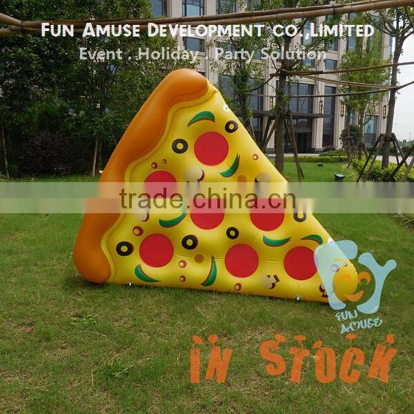 High quality food pizza design pool float inflatable donut for fun