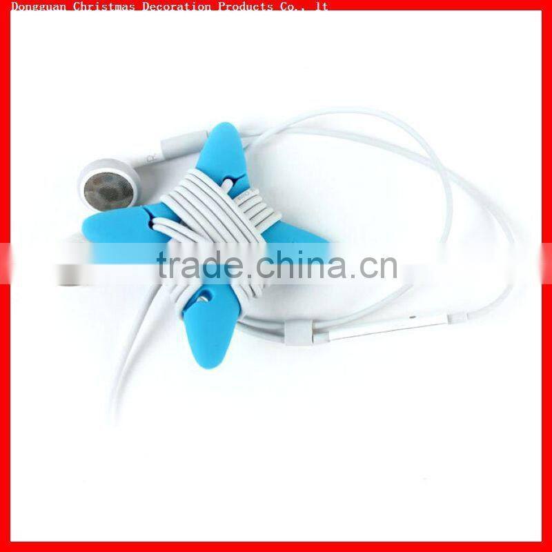 fashion design cheap silicone headphone cable winder