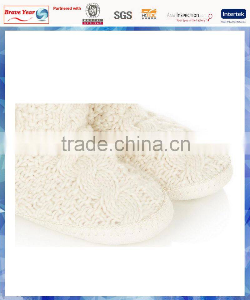 girls fashion cream cable knit winter boot
