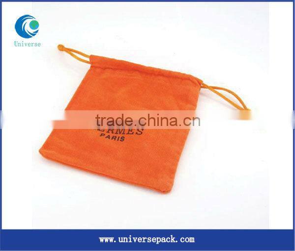 Super mini flat velvet Jewelry bag with silver cloth