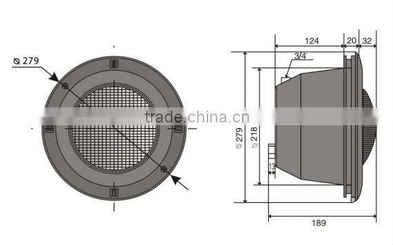 stainless steel bright waterproof led pool light