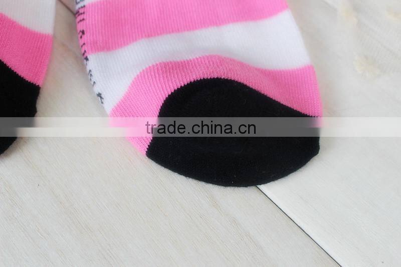 Custom New Design Cheap Clever Girls Cartoon Knee High Sock