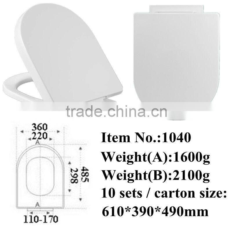 1040 D shape bathroom fittings for toilet seat