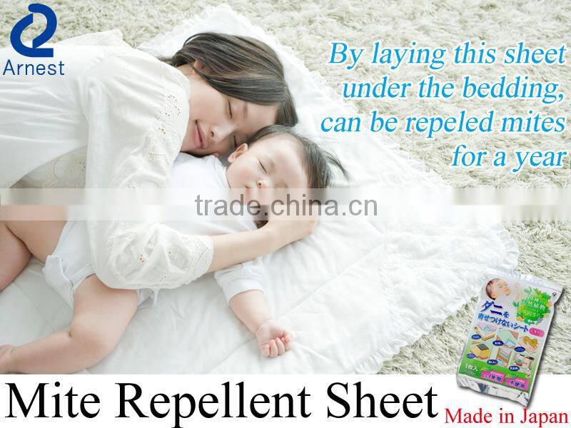 Arnest Japanese baby product mite killer bed clothes repellent sheet fabric made from natural harbs plants made in Japan 76413