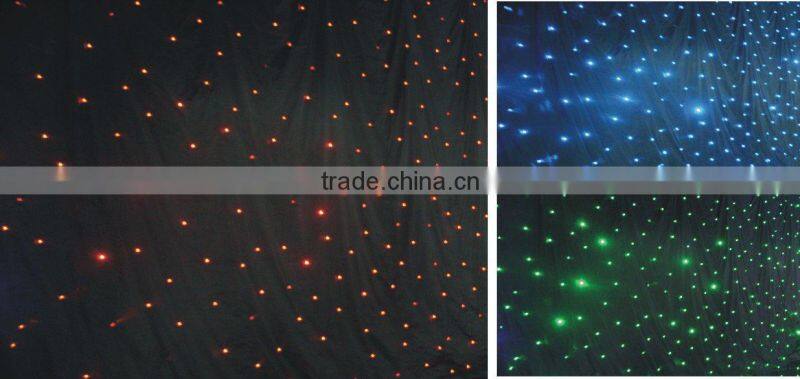 5mm high brightness leds starcloth curtain lightwith black fireproof cloth