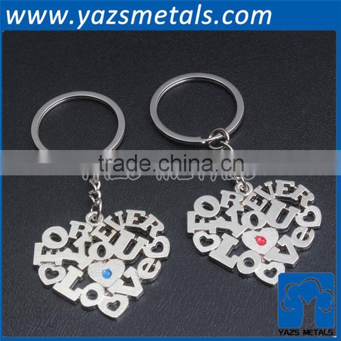 cute Custom metal couple keychain for lovers