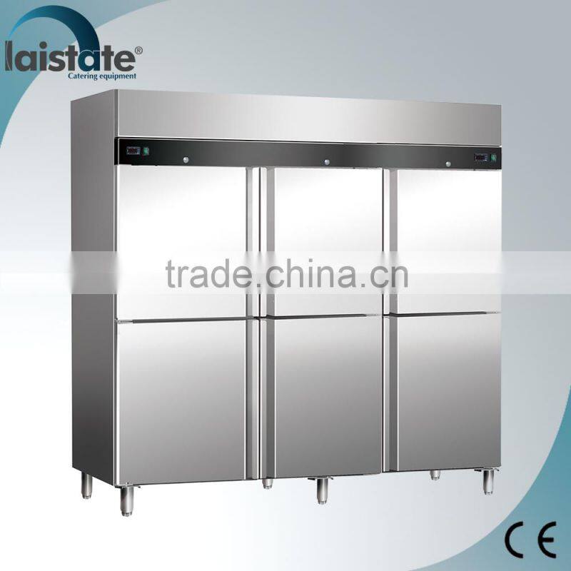 6 Door Upright Double Temperature Ventilated Fridge