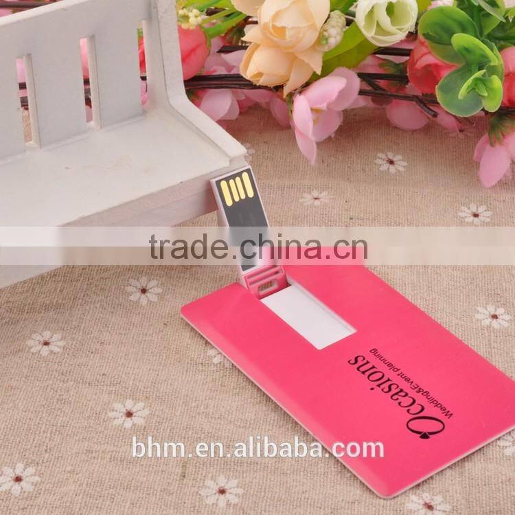 Chinese Bulk Promotion OEM Logo USB 2.0 ultra-thin credit card usb flash disk