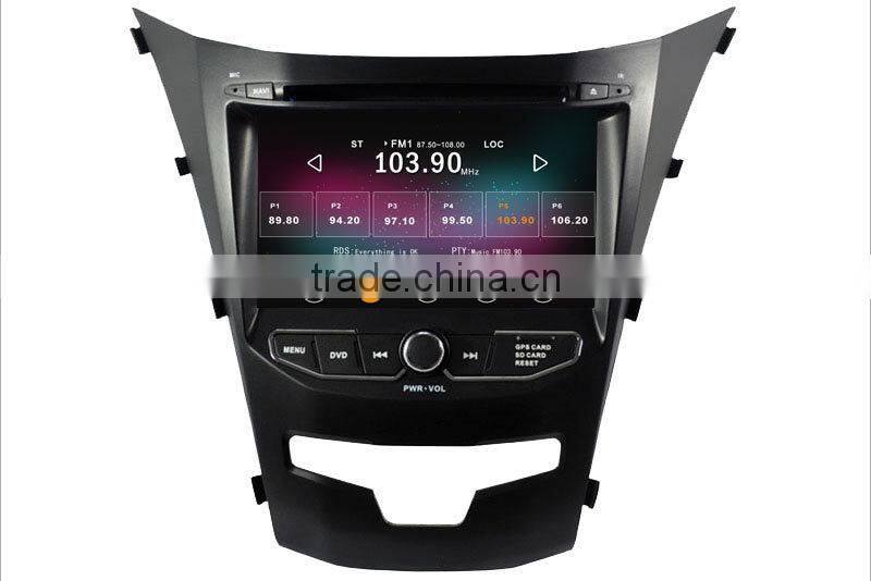 Ownice New Quad Core Android 4.4.2 car dvd player for ssangyong new actyon Cortex A9 1.8GHz CPU HD 1024*600