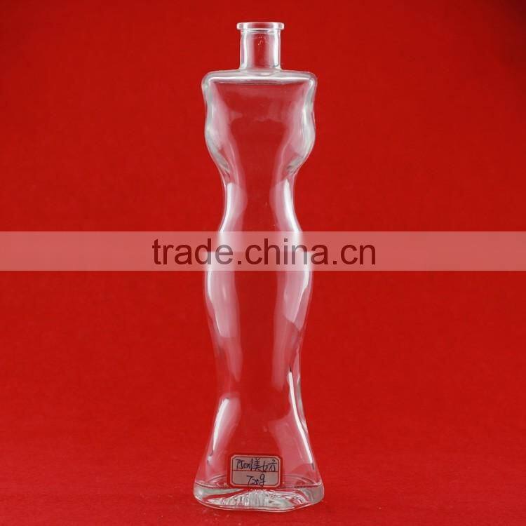 New design gold liquor bottle screen painting bottle apple liquid bottle