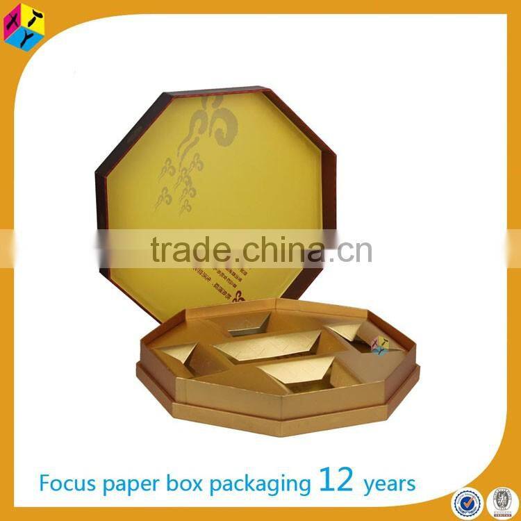 Elegant octagonal cardboard mooncake box luxury