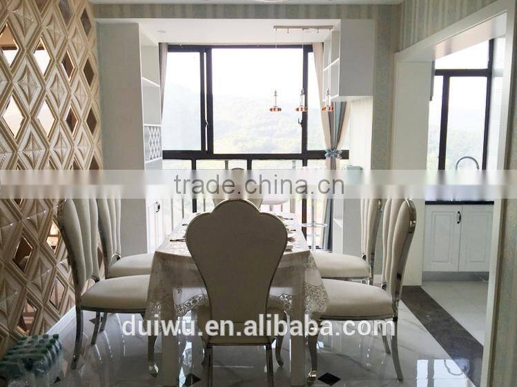 2012 Factory new marble model stainless steel dining table with good price