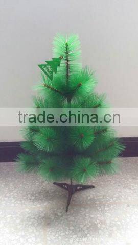 Gen exhibition 60 cm optical fiber tree shine led lights PVC small Christmas tree, Christmas decoration products for export