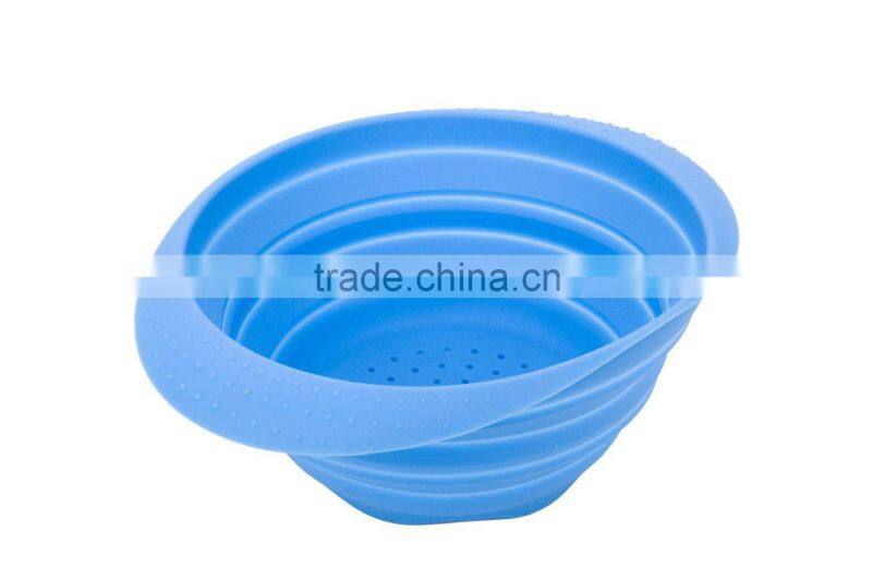 Flexible Non-stick Kitchenware Silicone collapsible strainer